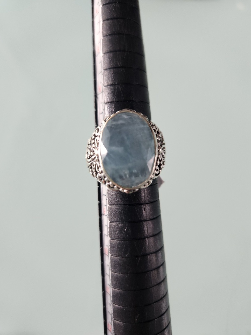 SARDA, Silver Ring, U R THE ONE RING™ IN AQUAMARINE, size 8, NWT - Picture 9 of 9